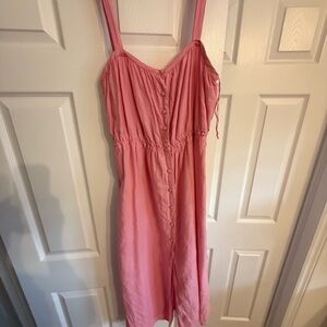 Pink Button-Down Dress